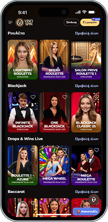 VinciSpin Live Casino